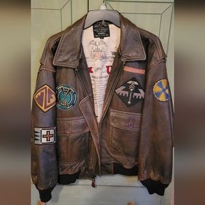Vintage Avirex Leather Bomber Jacket